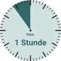 maximal eine Stunde